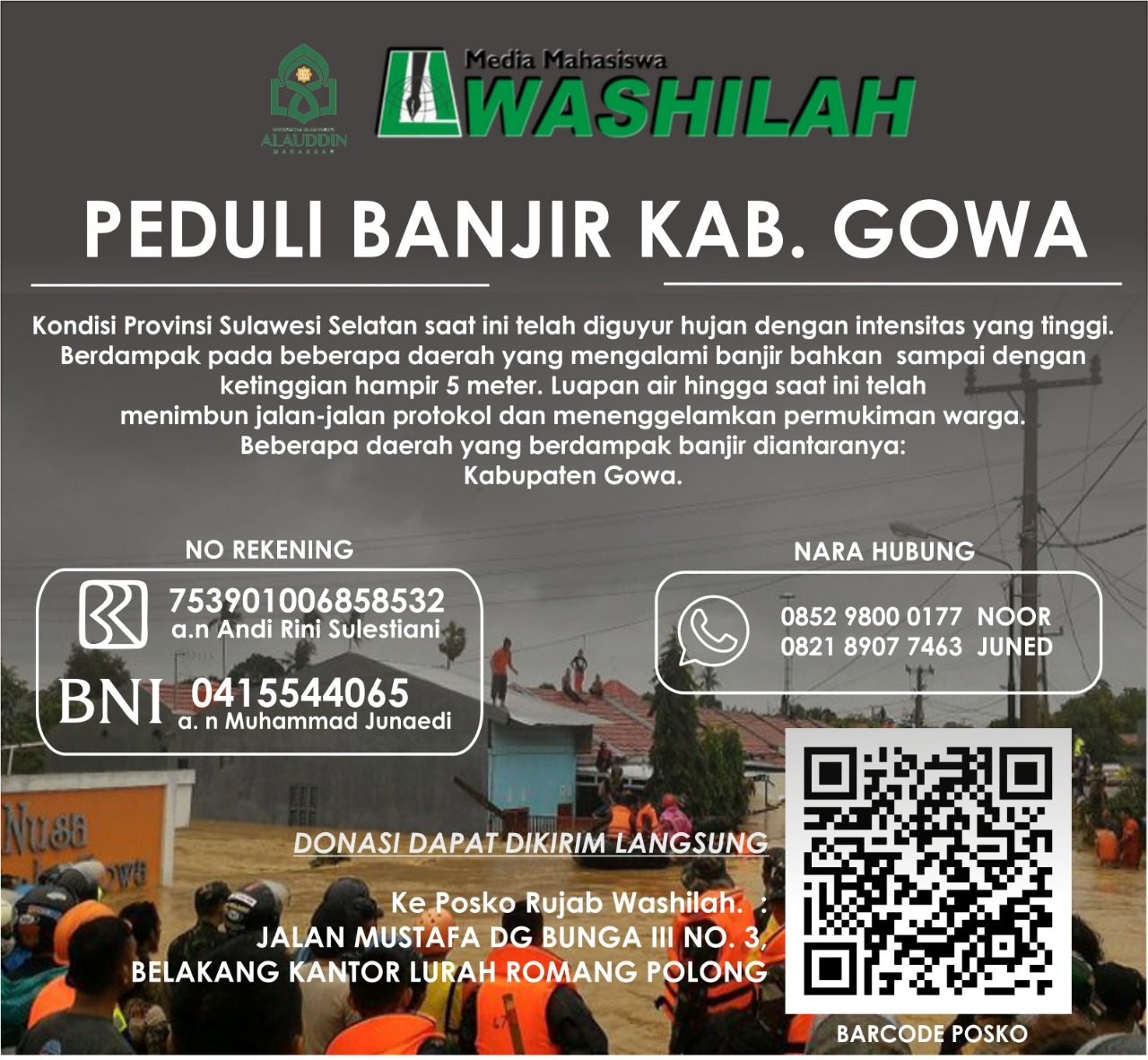 Gambar UKM Lima Galang Donasi Korban Banjir Kabupaten Gowa